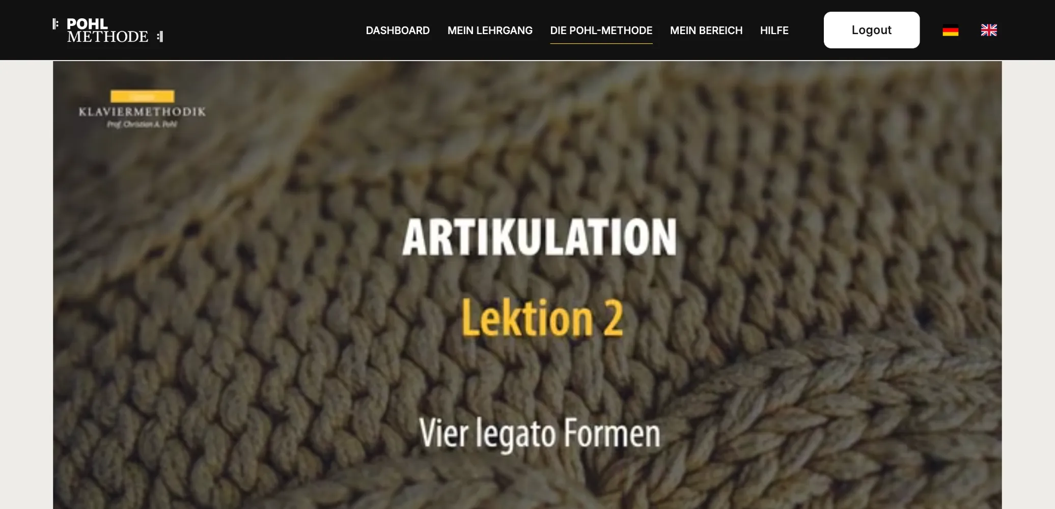Lehrvideo Artikulation, Lektion 2: Die vier legato-Formen