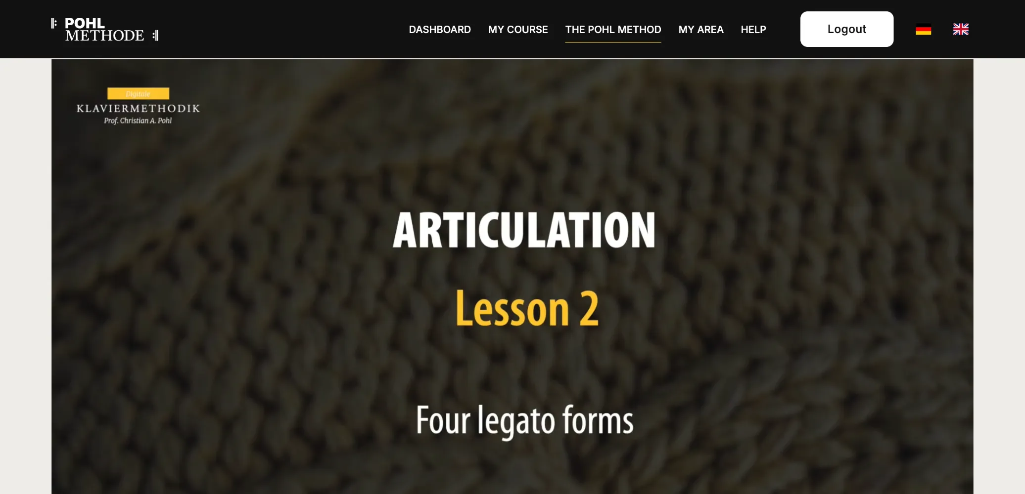 Video lesson: Articulation, lesson 2, “Four legato forms”
